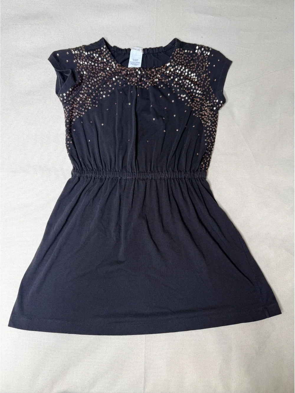 Crewcuts Girls Sequin Dress Size 8 – Charcoal Gray Bronze Sparkle